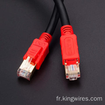 Câble de raccordement sans accroc Câble Ethernet rond CAT8